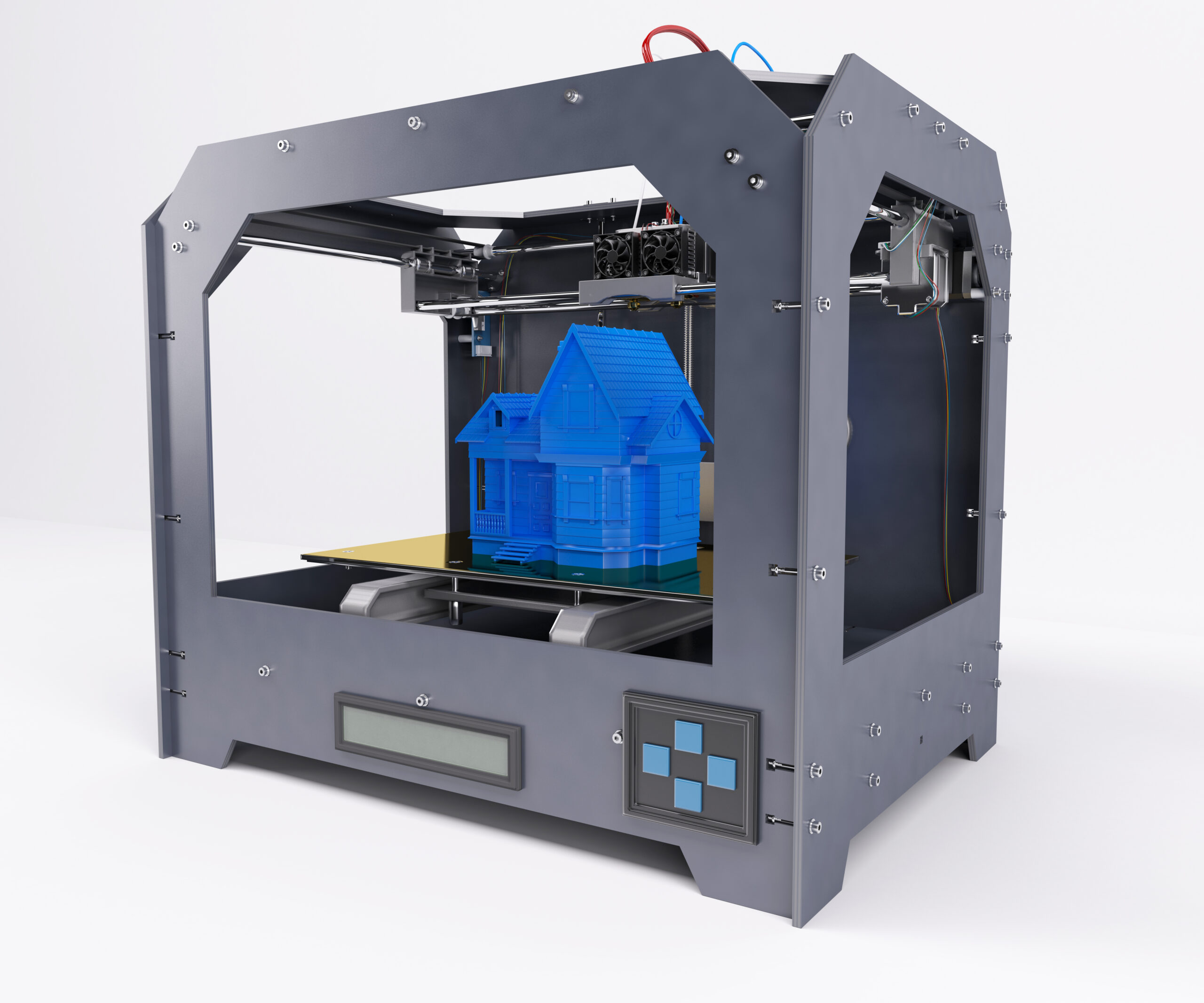 3D Render of 3 Dimensional  Printer